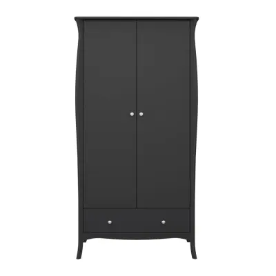 STEENS barockgarderob, w. 2 luckor, 1 låda, 1 hylla och 1 hängstång - kaffe MDF