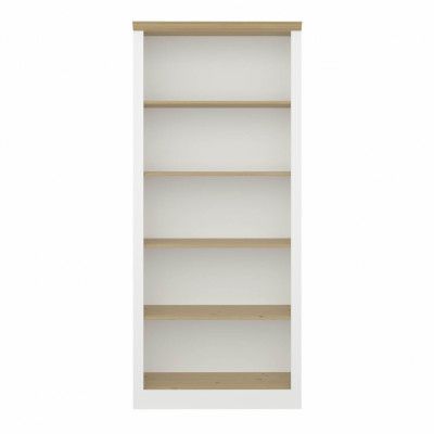 STEENS Nola bokhylla, rektangulär - vit/naturfuru/MDF