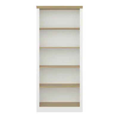 STEENS Nola bokhylla, rektangulär - vit/naturfuru/MDF