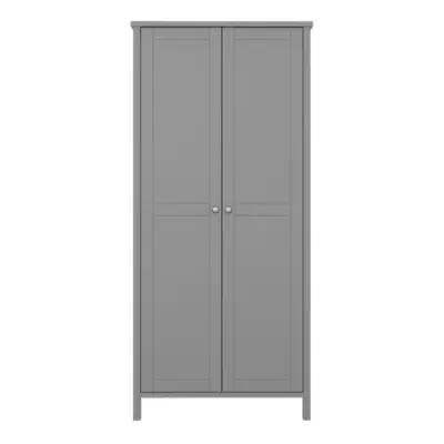 STEENS Tromsö garderob, m. 2 dörrar, 1 hylla och 1 hängstång - dammig grå MDF