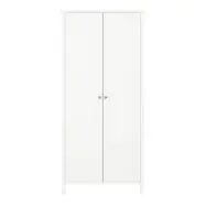 STEENS Troms&ouml; garderob, m. 2 d&ouml;rrar, 1 hylla och 1 h&auml;ngst&aring;ng - vit MDF