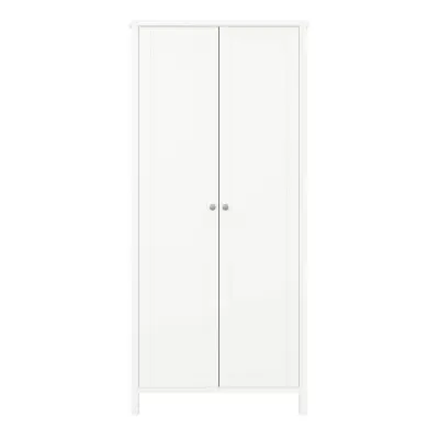 STEENS Tromsö garderob, m. 2 dörrar, 1 hylla och 1 hängstång - vit MDF