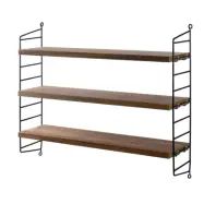 Hylla Pocket String svart/valnöt