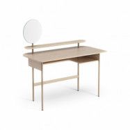 Swedese Luna skrivbord med hylla och spegel Ek vitpigmenterad