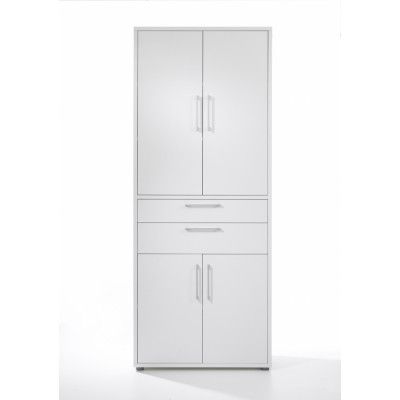 TVILUM Prima skåp - vit laminat, 4 dörrar och 2 lådor