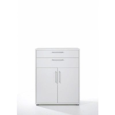 TVILUM Prima förvaringsskåp - vit kompositträ med hyllor, lådor och dörrar