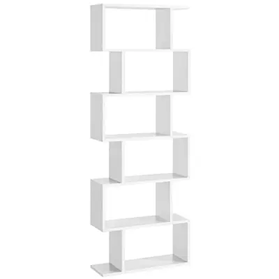 VASAGLE bokhylla och rumsavdelare med kubdisplay - vit spånskiva
