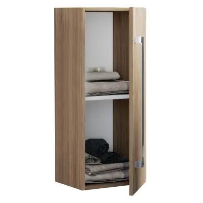 VCM NORDIC 3 väggskåp, med 1 dörr och 1 hylla - naturlig melamin