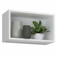 VCM NORDIC Arila vägghylla, rektangulär - vitt trä