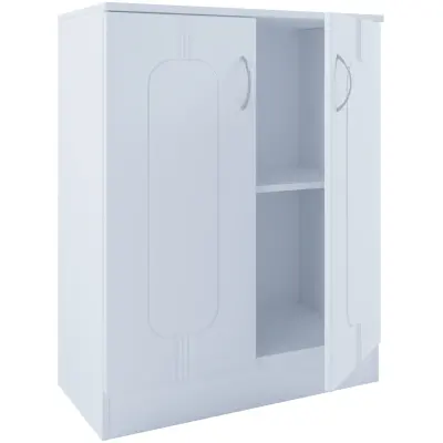 VCM NORDIC Balia 2-dörrars byrå, w. 2 dörrar och 1 hylla - vitt trä