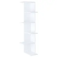 VCM NORDIC Balos XL hörnvägghylla - vitt trä