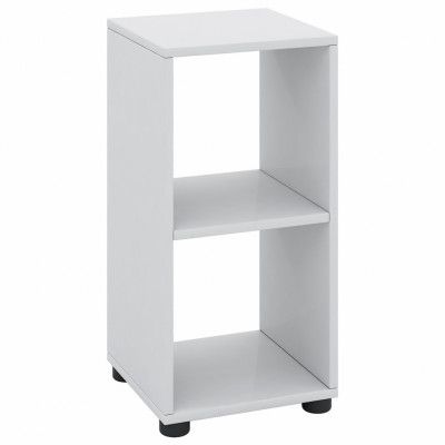 VCM NORDIC Benas-2 bokhylla, med 1 hylla - vitt trä (H:63,3cm x31,2cm x 29,8cm)