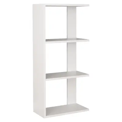 VCM NORDIC Bralis L bokhylla, m. 2 hyllor - vitt trä