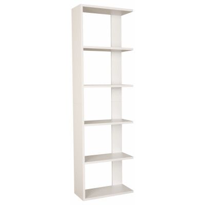 VCM NORDIC Bralis XL bokhylla, w. 4 hyllor - vitt trä