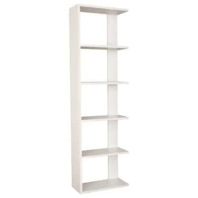 VCM NORDIC Bralis XL bokhylla, w. 4 hyllor - vitt trä