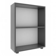 VCM NORDIC Bulas 2-rums bokhylla, m. 1 hylla - vit och antracitgrå trä