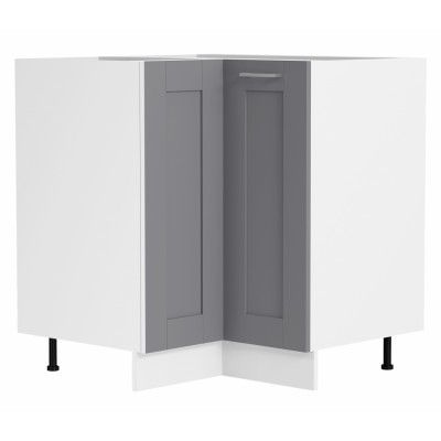 VCM NORDIC Colura kökshörnunderskåp, m. 1 dörr och 1 hylla - antracitgrå/vit trä (B:76)