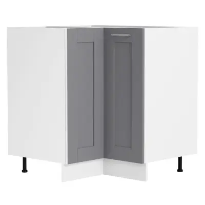 VCM NORDIC Colura kökshörnunderskåp, m. 1 dörr och 1 hylla - antracitgrå/vit trä (B:76)