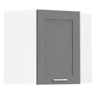 VCM NORDIC Colura kökshörnväggskåp, m. 1 dörr, 1 hylla - antracitgrå/vit trä (B:57)
