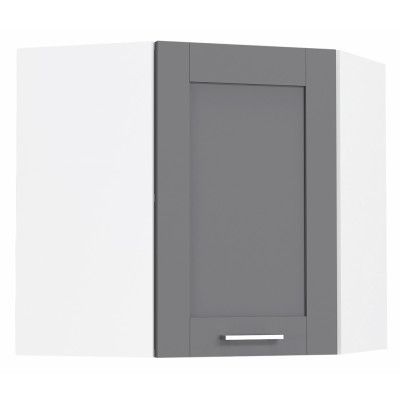 VCM NORDIC Colura kökshörnväggskåp, m. 1 dörr, 1 hylla - antracitgrå/vit trä (B:57)