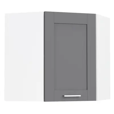VCM NORDIC Colura kökshörnväggskåp, m. 1 dörr, 1 hylla - antracitgrå/vit trä (B:57)