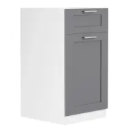 VCM NORDIC Colura köksunderskåp, m. 1 dörr, 1 låda, 1 hylla - antracitgrå/vit trä (B:40)