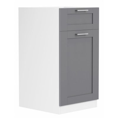 VCM NORDIC Colura köksunderskåp, m. 1 dörr, 1 låda, 1 hylla - antracitgrå/vit trä (B:40)