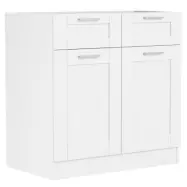 VCM NORDIC Colura köksunderskåp, m. 2 dörrar, 1 låda, 1 hylla - vitt trä (B:80)