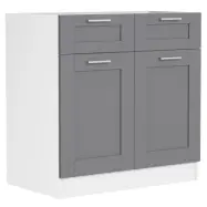 VCM NORDIC Colura köksunderskåp, med 2 luckor, 1 låda, 1 hylla - antracitgrå/vit trä (B:80)