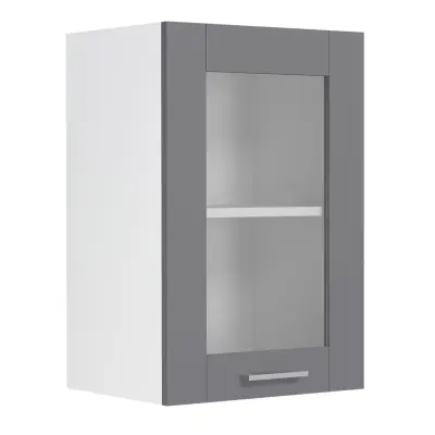 VCM NORDIC Colura köksväggskåp, m. 1 glasdörr, 1 hylla - antracitgrå/vit trä (B:40)