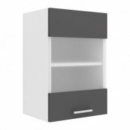 VCM NORDIC Esilo 1 köksväggskåp, m. 1 glasdörr och 1 hylla - vitt och antracitgrått trä