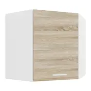 VCM NORDIC Esilo 57 kökshörnskåp, m. 1 dörr och 1 hylla - vit och naturligt trä