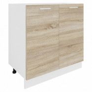 VCM NORDIC Esilo 80 köksskåp, m. 2 dörrar och 1 hylla - vit och naturligt trä