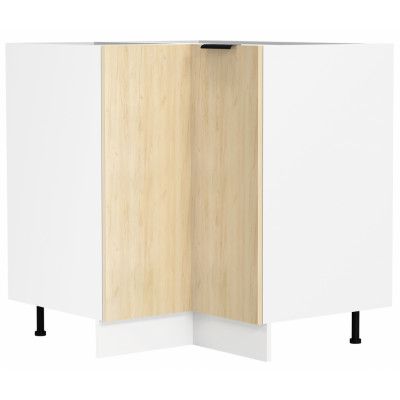 VCM NORDIC Fasola kökshörnunderskåp, m. 1 dörr, 1 hylla - naturligt/vitt trä