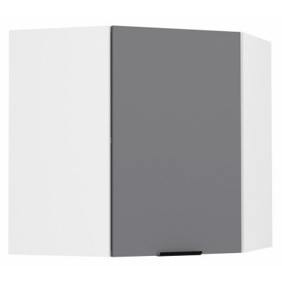 VCM NORDIC Fasola kökshörnväggskåp, m. 1 dörr och 1 hylla - antracitgrå/vit trä (B:57)