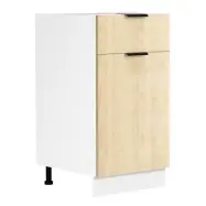 VCM NORDIC Fasola köksunderskåp, m. 1 dörr, 1 låda, 1 hylla - naturligt/vitt trä (B:40)