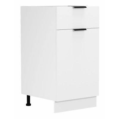 VCM NORDIC Fasola köksunderskåp, m. 1 dörr, 1 låda, 1 hylla - vitt trä (B:40)