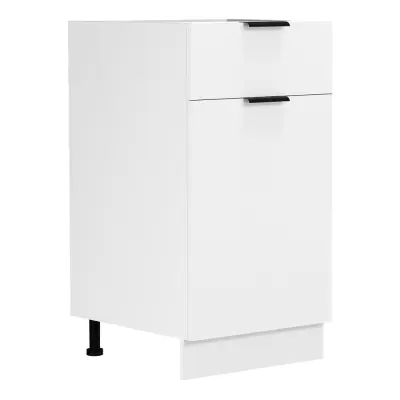 VCM NORDIC Fasola köksunderskåp, m. 1 dörr, 1 låda, 1 hylla - vitt trä (B:40)