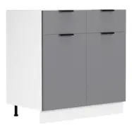 VCM NORDIC Fasola köksunderskåp, m. 2 luckor, 1 låda, 1 hylla - antracitgrått/vitt trä (B:80)