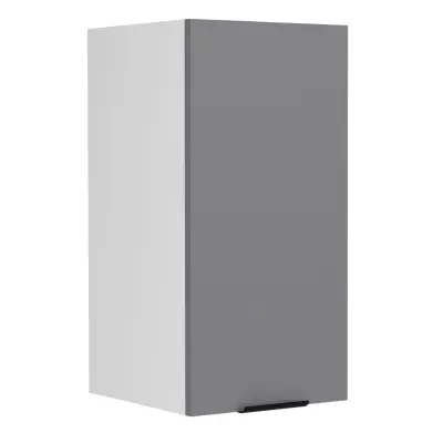 VCM NORDIC Fasola köksväggskåp, m. 1 dörr och 1 hylla - antracitgrå/vit trä (B:30)