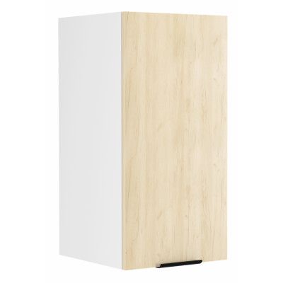 VCM NORDIC Fasola köksväggskåp, m. 1 dörr och 1 hylla - naturligt/vitt trä (B:30)