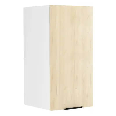 VCM NORDIC Fasola köksväggskåp, m. 1 dörr och 1 hylla - naturligt/vitt trä (B:30)