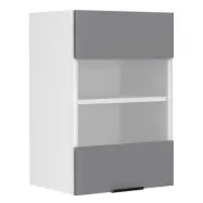 VCM NORDIC Fasola köksväggskåp, m. 1 glasdörr och 1 hylla - antracitgrå/vit trä (B:40)