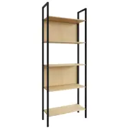 VCM NORDIC Flakos 5-fackshylla, m. 5 hyllor - naturligt trä och metall