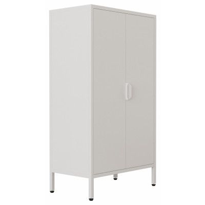 VCM NORDIC Flokas M skåp, m. 2 dörrar och 1 hylla - vit stål