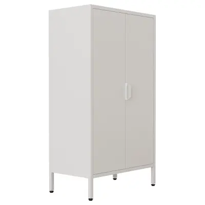 VCM NORDIC Flokas M skåp, m. 2 dörrar och 1 hylla - vit stål