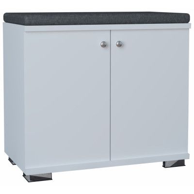 VCM NORDIC Gados S garderob, m. 2 dörrar, 1 hylla - vitt trä