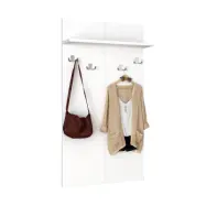 VCM NORDIC Gados XS klädhängare, w. 4 dubbla krokar, 1 hylla - vitt trä