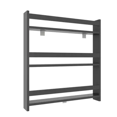 VCM NORDIC Kidos vägghylla för barn, w. 3öppna rum - antracitgrått trä