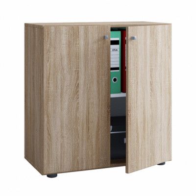 VCM NORDIC Lona skåp, med 2 dörrar och 1 hylla - natur trä